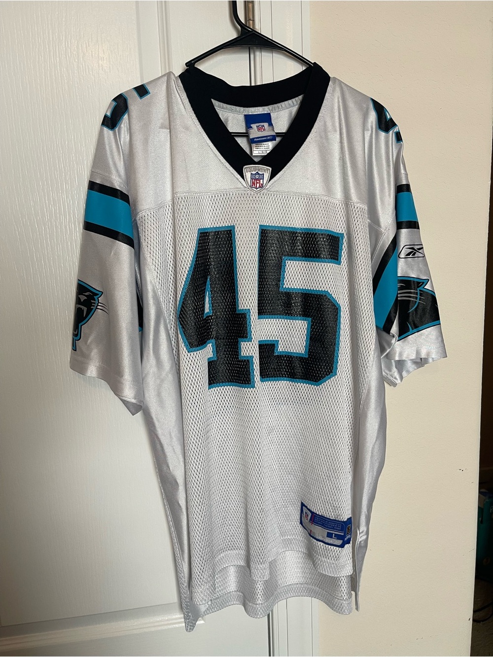 Vintage Reebok NFL Equipment Carolina Panthers Brad Hoover #45 Jersey – Men’s L